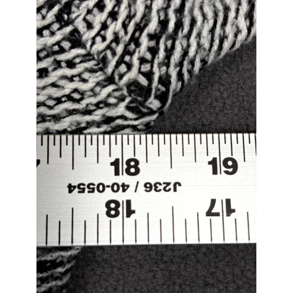 Creazioni Effeci Sweater Women XL Gray Cotton Tight Knit Ribbed Crew Neck Winter - Picture 5 of 8